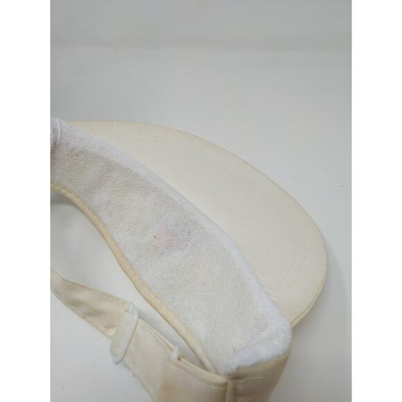Citgo Gas Sun Visor Slideback Hat White Heavy Stains Embroidered - Picture 9 of 9